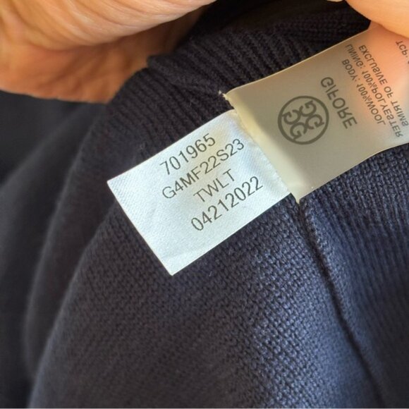 G/FORE Navy Blue Merino Wool Tech-Lined Dunes 1/4 Zip Vest NWT Men’s M Tailored - Picture 11 of 11